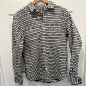 Jack Threads Gray Striped Men's Shirt